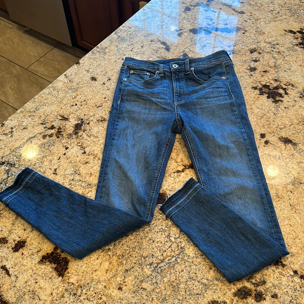 rag & bone high rise ankle skinny jeans
